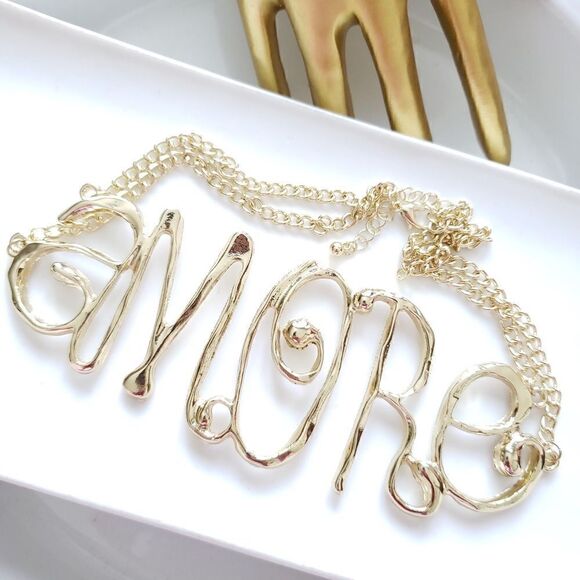 Zara “AMORE” Choker Necklace Hot Item! - Picture 2 of 16